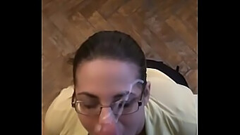 Young Teen Receives Facial And Glasses Cumming