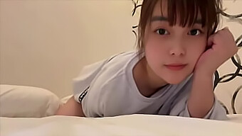 Freshly Showered Momoka Reveals Her Small White Breasts And Pink Pajamas Before Indulging In Solo Pleasure