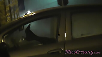 A Married Woman Engages In Wife Sharing With A Stranger In A Car, While Being Filmed By A Hidden Camera In A Public Parking Lot, All Under The Watchful Eyes Of Voyeurs.