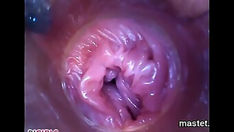 Dildo En Vagina Spelen In Rauwe Endoscopische Video