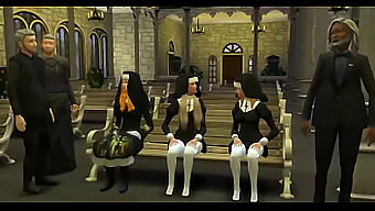 Catholic Parents Seduce And Have Sexual Relations With Young Nuns, Teaching Them About Sin In A 3d Animated Hentai Video