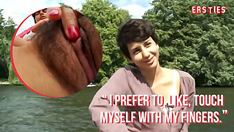 A Charming Brunette'S Solo Boat Trip Featuring Natural Play And Rubbing