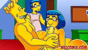 Bart Simpson Gets Intimate With His Friend'S Mother In A Cartoon Porn