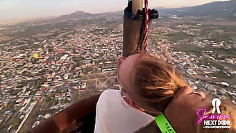 Intense Lovemaking During A Hot Air Balloon Ride Over Ancient Pyramids, Featuring A Petite Blonde And Her Mexican Boyfriend